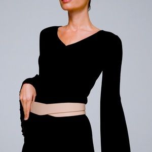 Chic Rose Leather Belt